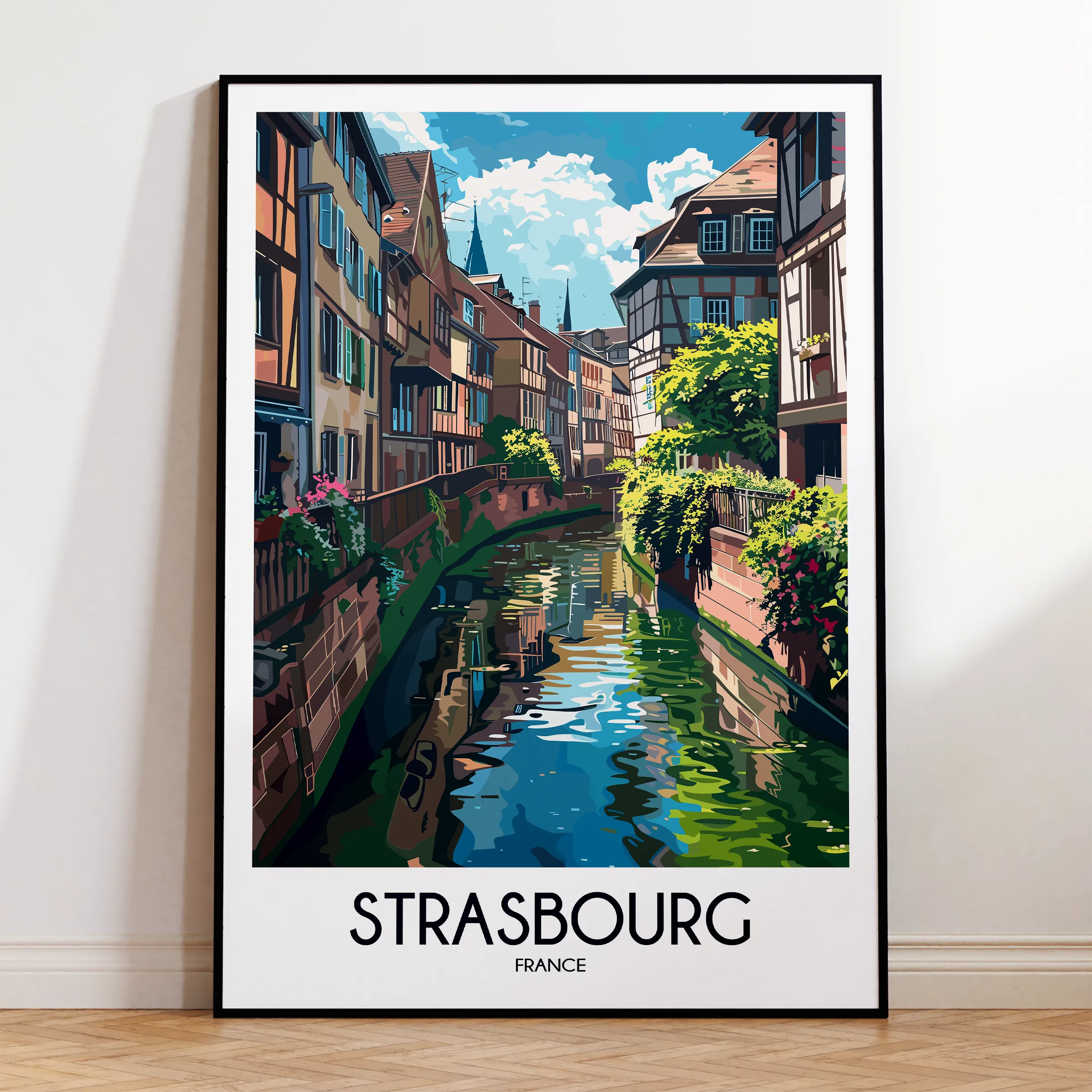 Strasbourg Modern Travel Poster