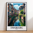 Strasbourg Modern Travel Poster