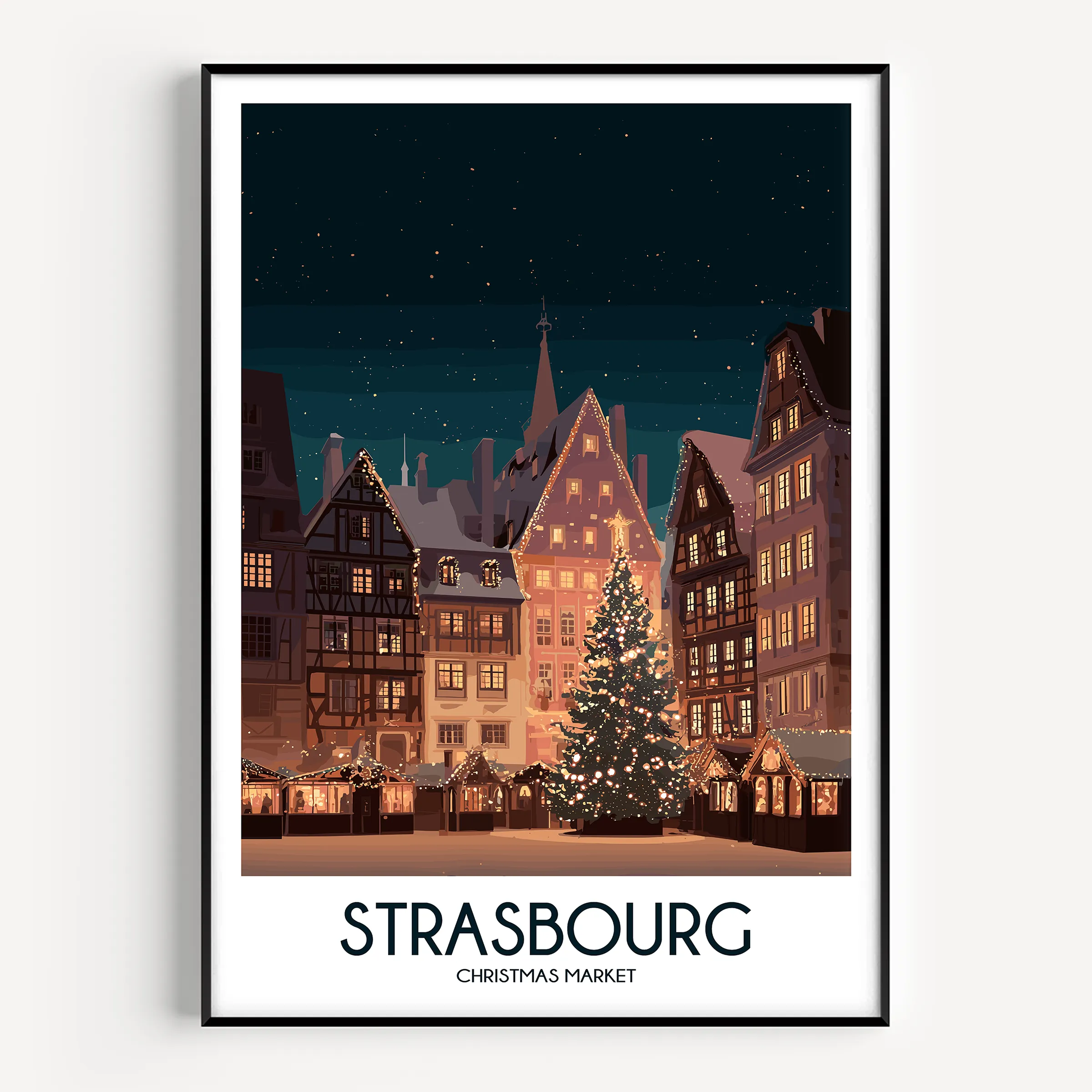 Strasbourg Modern Travel Poster