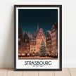 Strasbourg Retro Travel Illustration