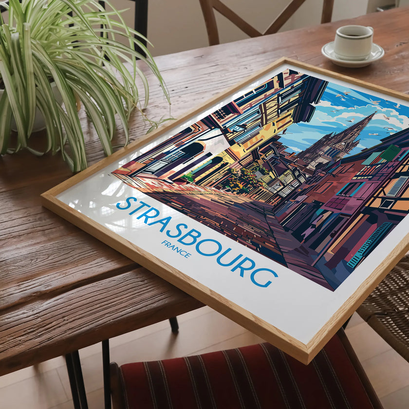 Strasbourg Vintage Style Print