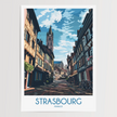 Strasbourg Vintage Style Print