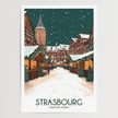 Strasbourg Vintage Style Print