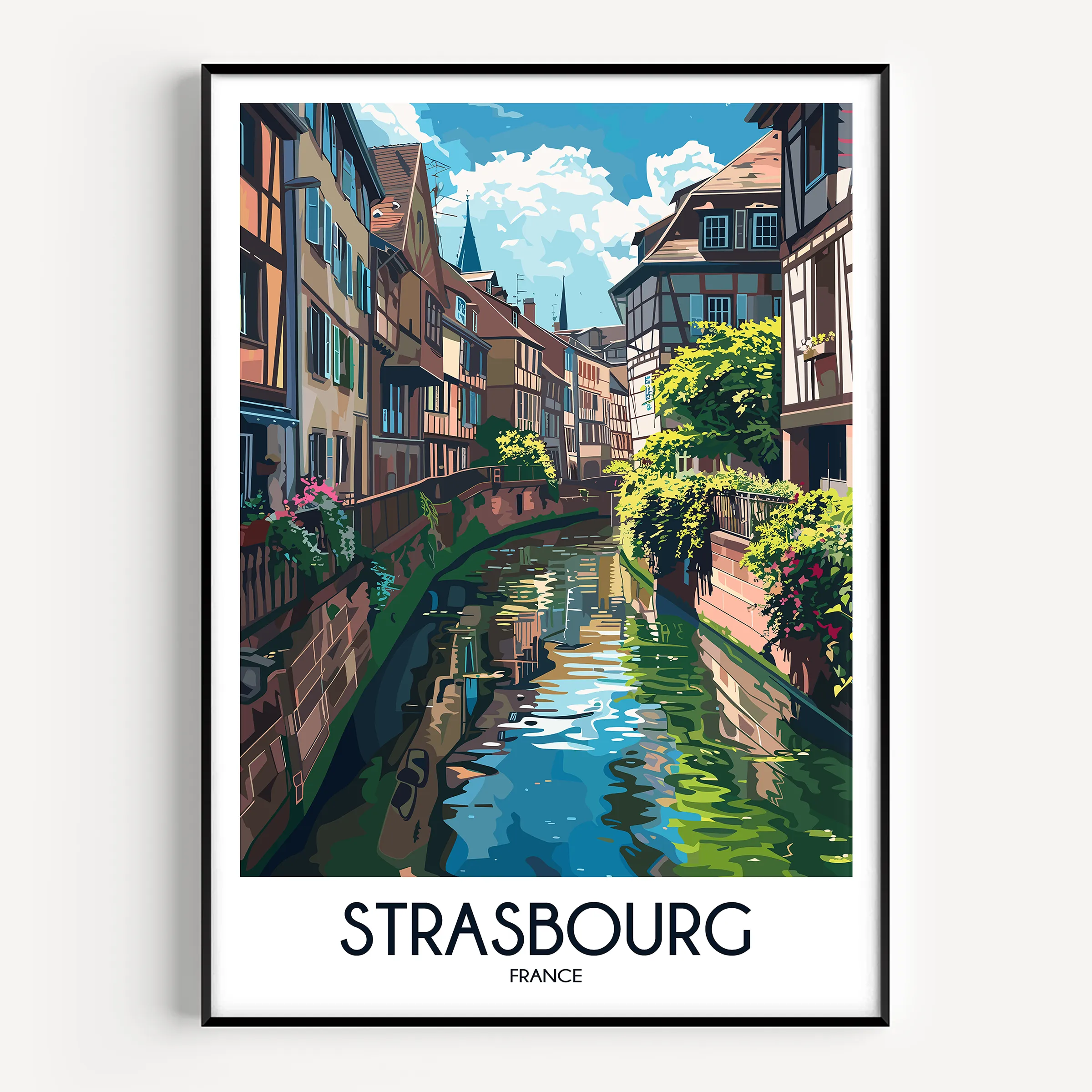 Strasbourg Vintage Style Print