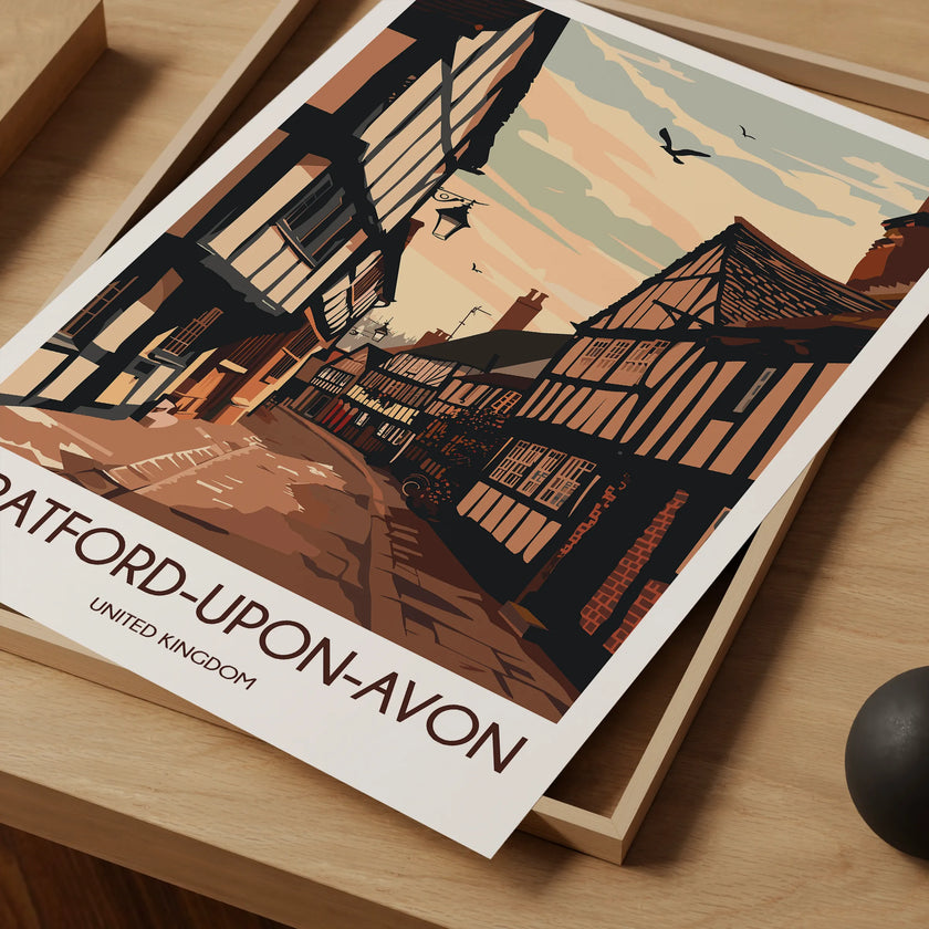 Stratford-Upon-Avon Modern Travel Poster