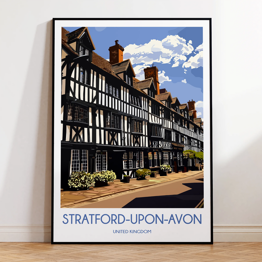 Stratford-Upon-Avon Modern Travel Poster