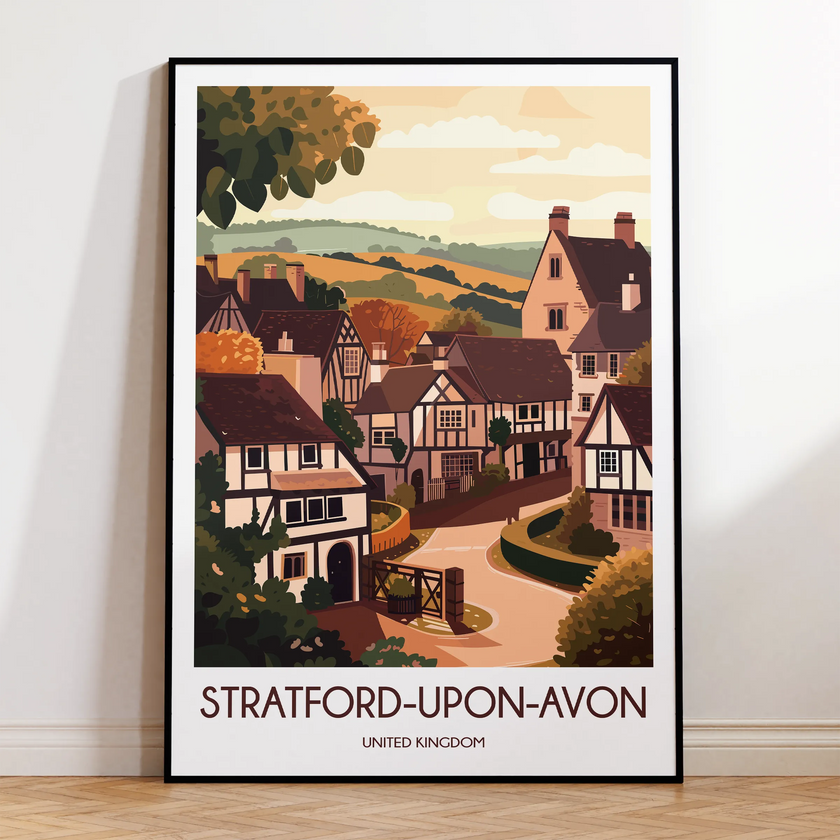 Stratford-Upon-Avon Modern Travel Poster
