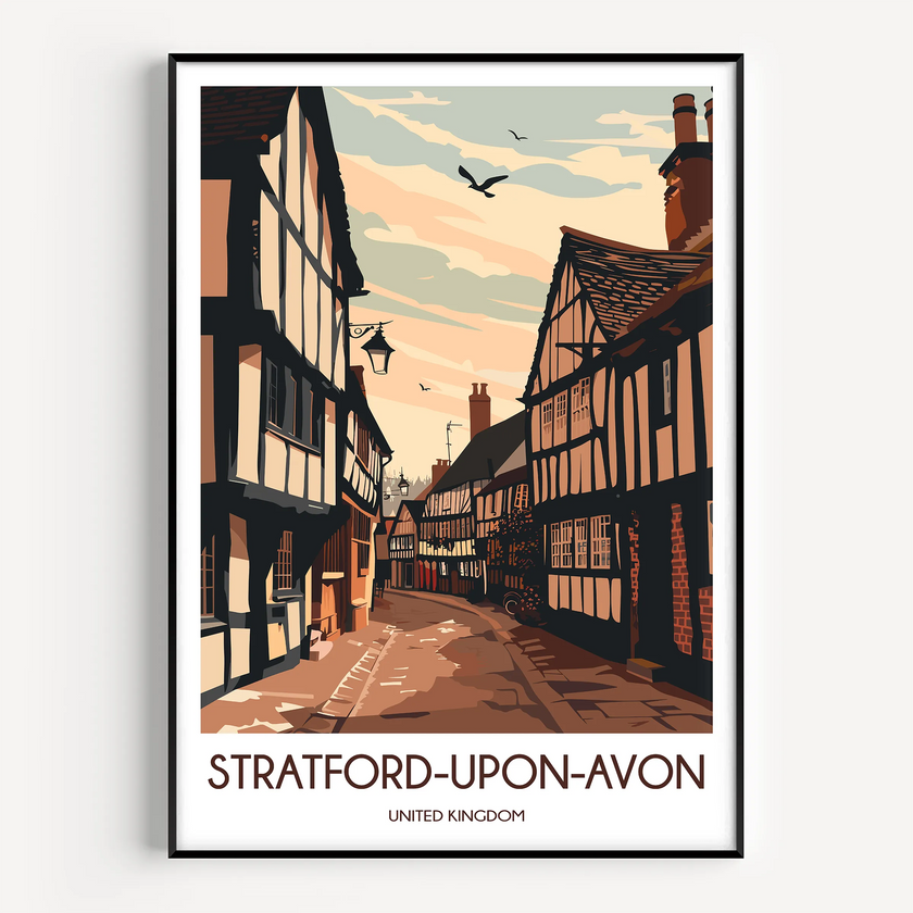 Stratford-Upon-Avon Souvenir Poster Print