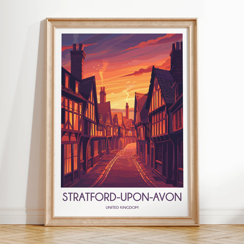Stratford-Upon-Avon Vintage Style Print