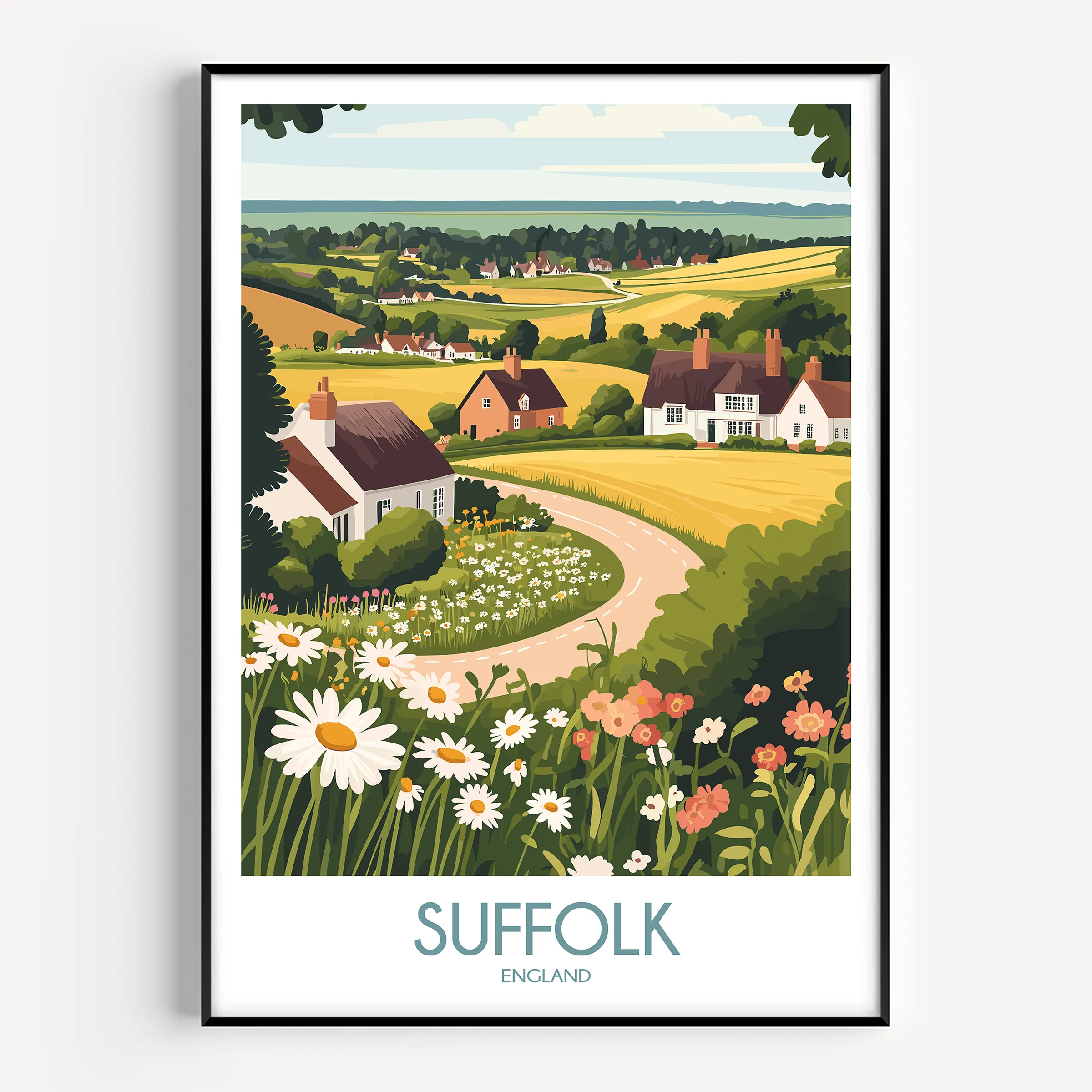 Suffolk Minimalist Wall Art
