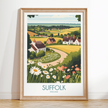 Suffolk Modern Travel Poster