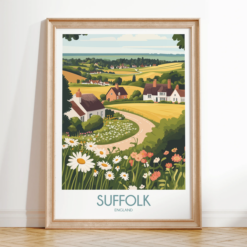 Suffolk Modern Travel Poster