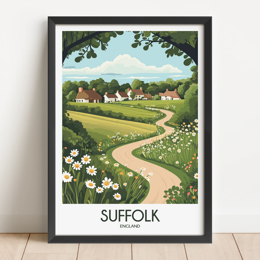 Suffolk Modern Travel Poster