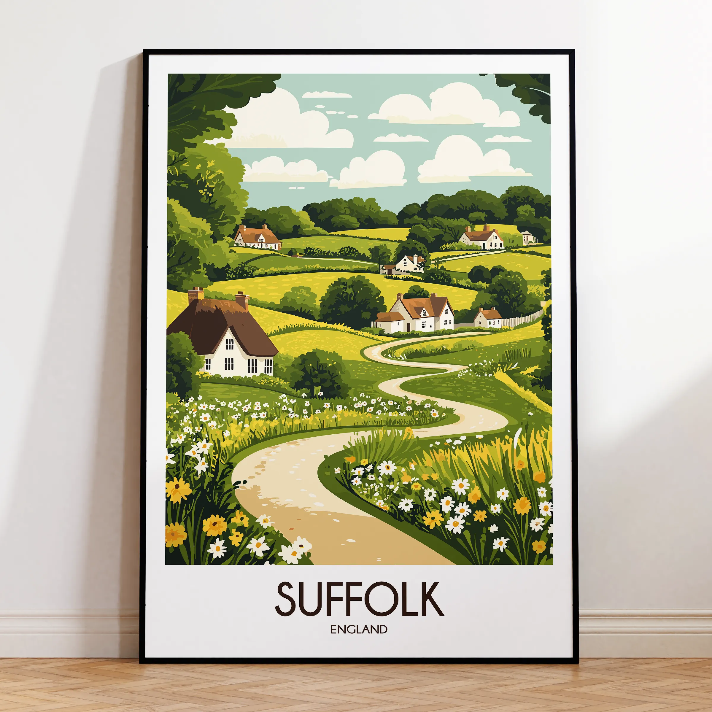 Suffolk Modern Travel Poster
