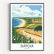 Suffolk Modern Travel Poster
