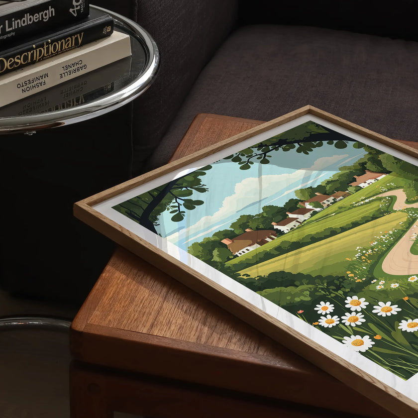 Suffolk Retro Travel Illustration