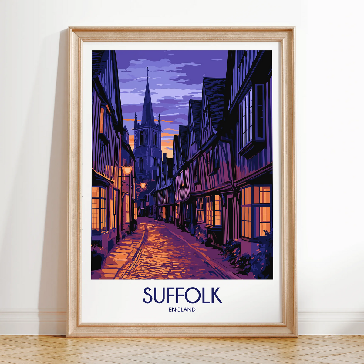 Suffolk Retro Travel Illustration