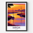 Suffolk Retro Travel Illustration