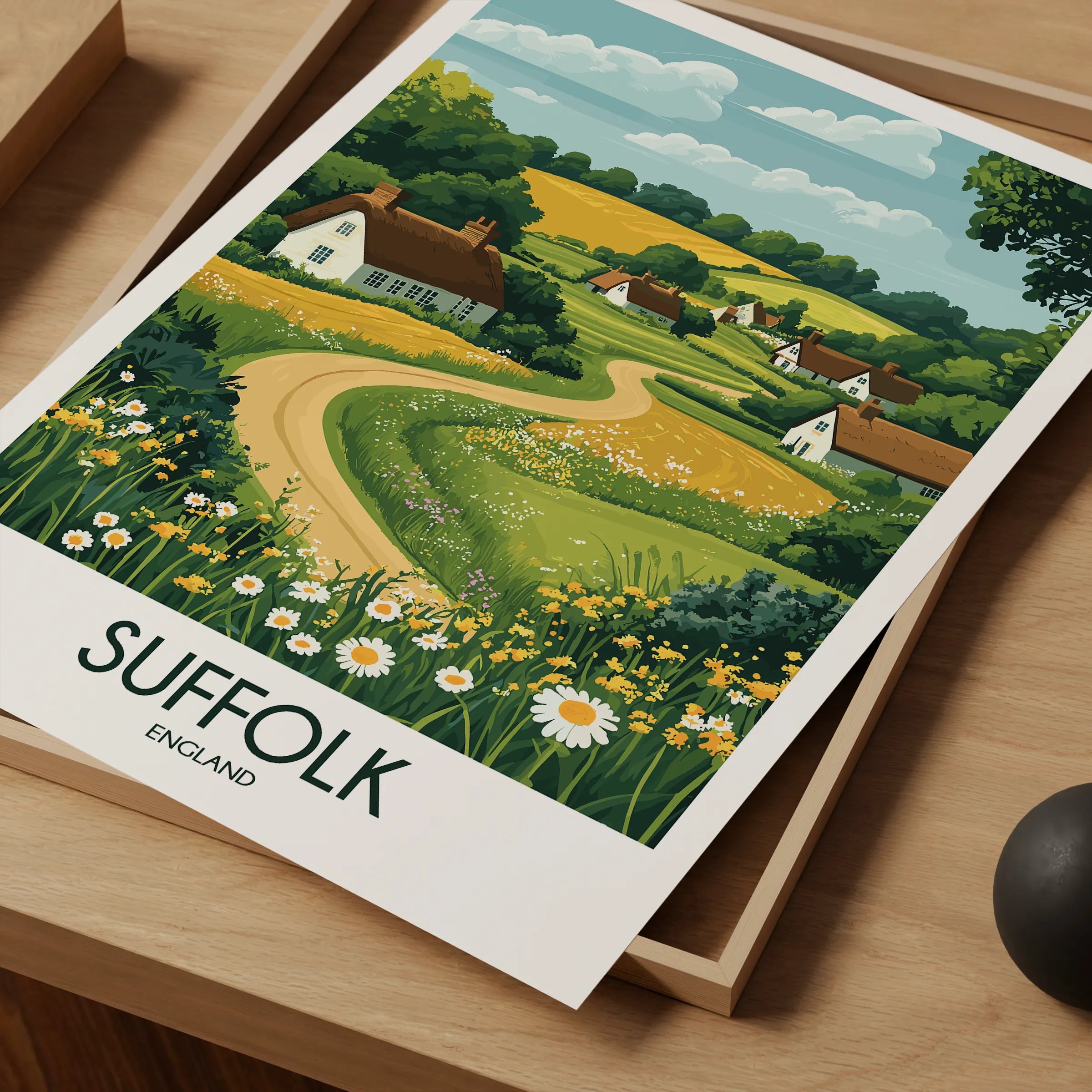 Suffolk Souvenir Poster Print