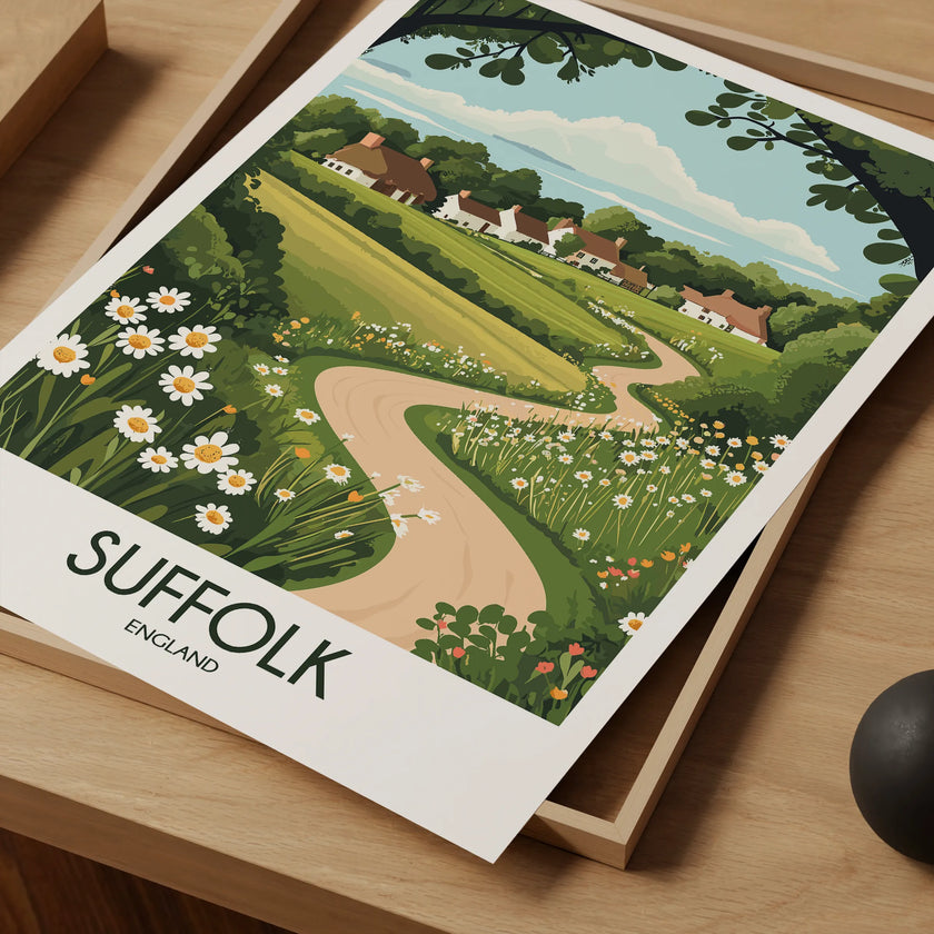 Suffolk Souvenir Poster Print