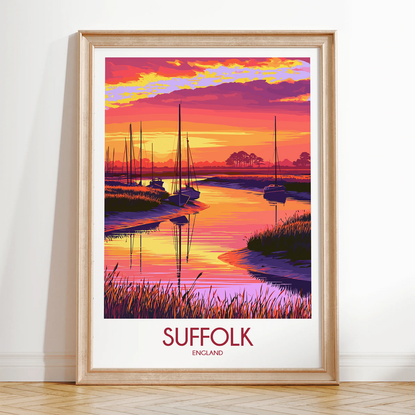 Suffolk Souvenir Poster Print