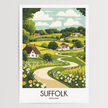 Suffolk Souvenir Poster Print