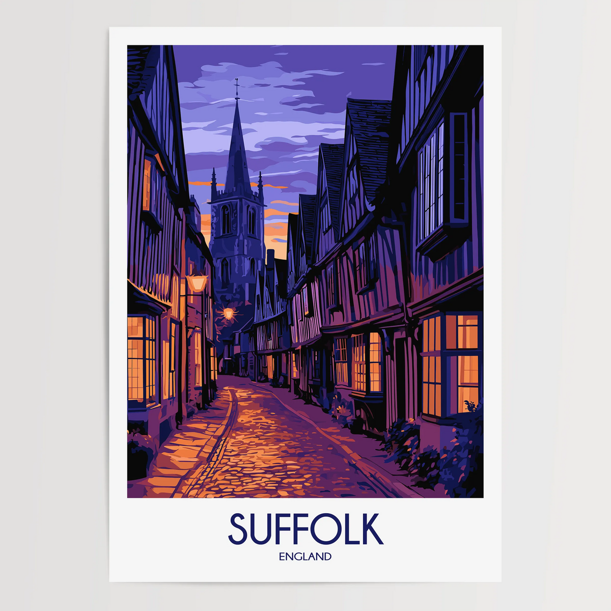 Suffolk Souvenir Poster Print