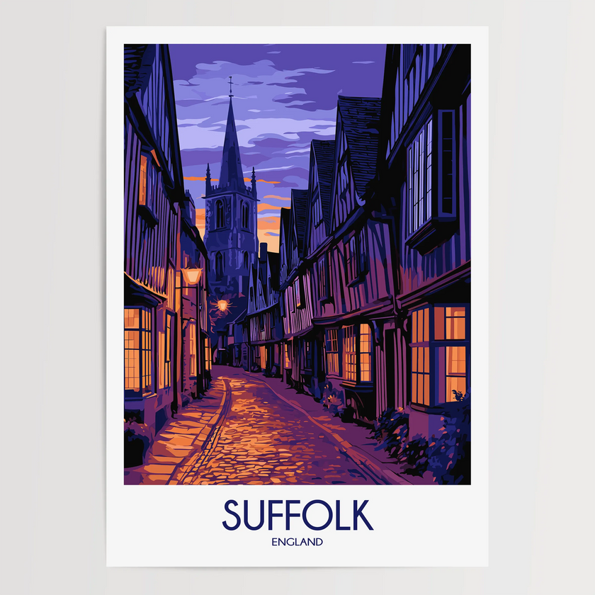 Suffolk Souvenir Poster Print