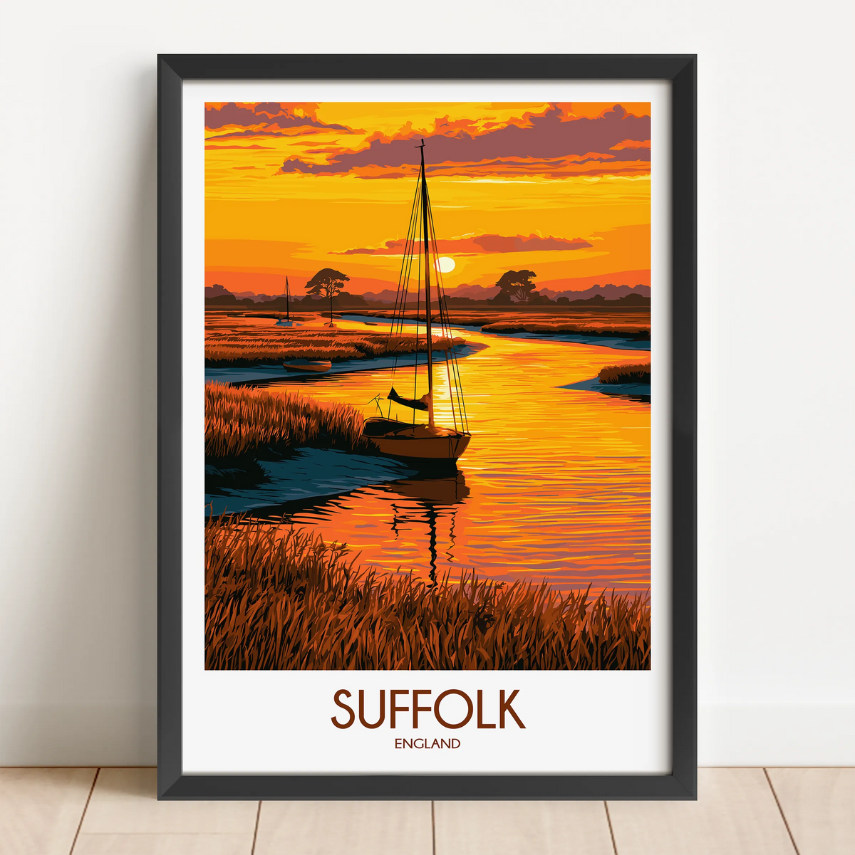 Suffolk Souvenir Poster Print