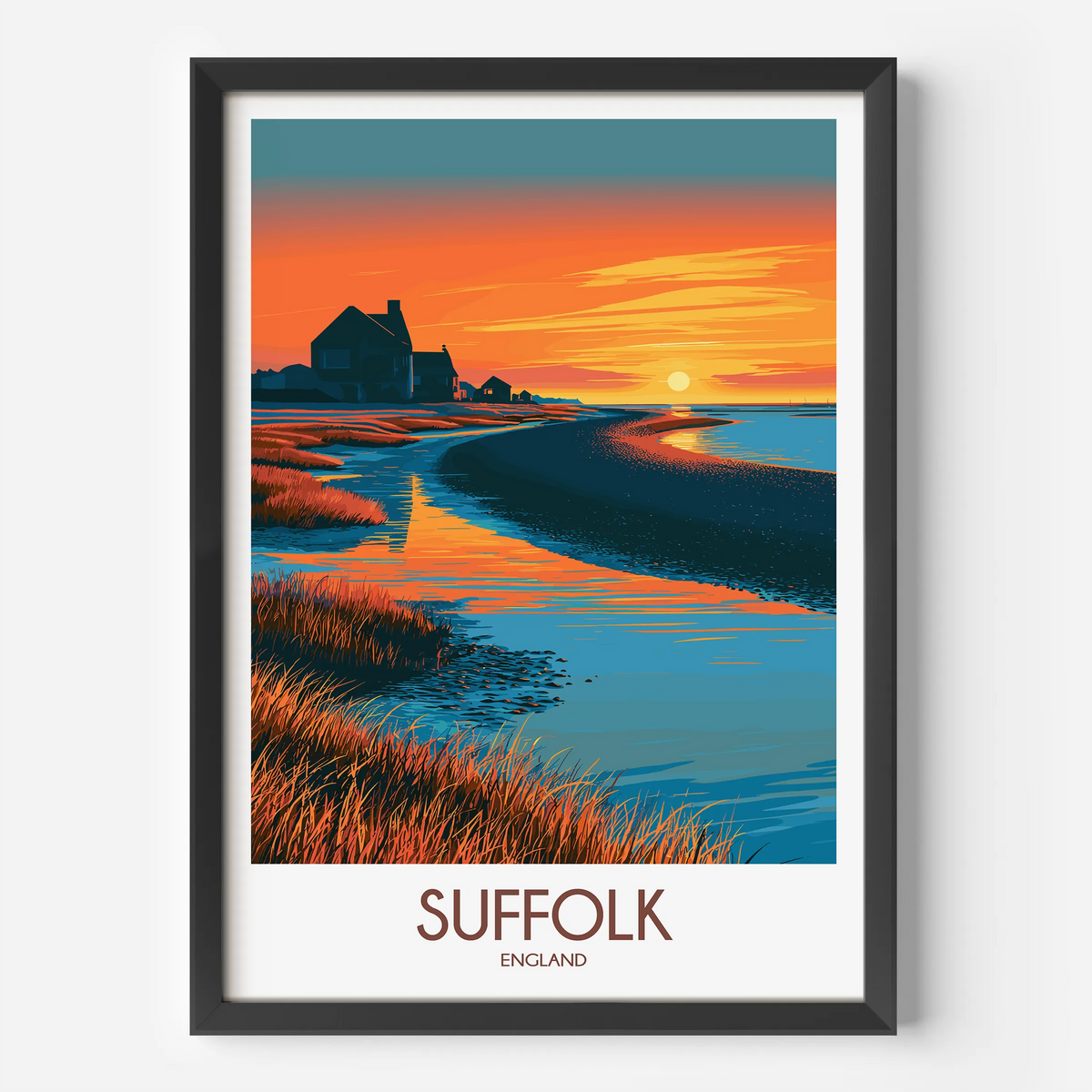 Suffolk Souvenir Poster Print