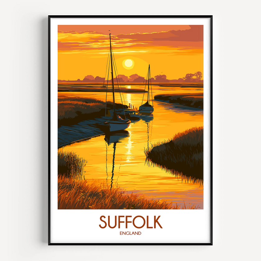 Suffolk Souvenir Poster Print