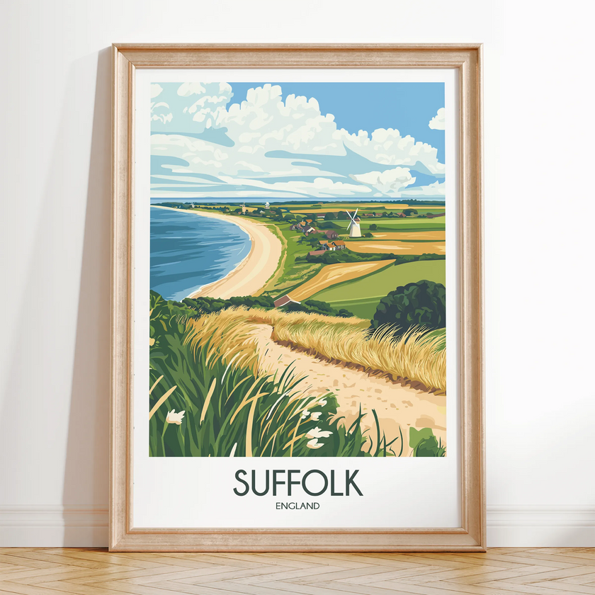 Suffolk Vintage Style Print