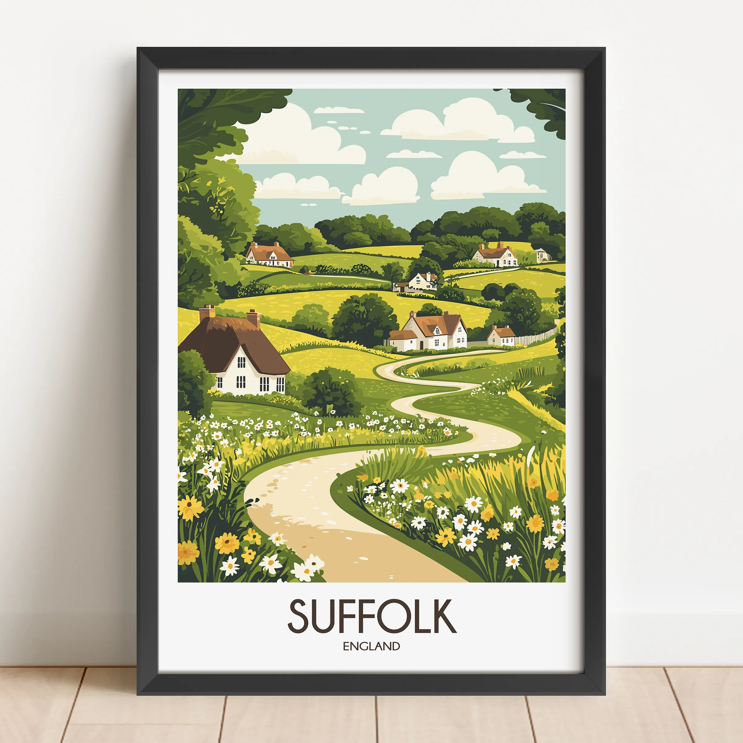 Suffolk Vintage Style Print