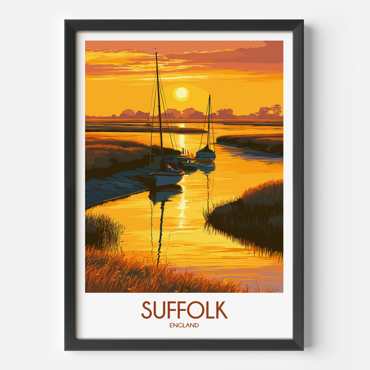 Suffolk Vintage Style Print