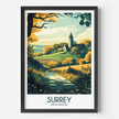 Surrey Retro Travel Illustration