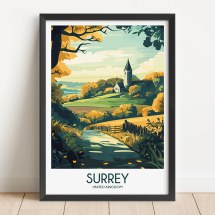 Surrey Souvenir Poster Print