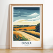Sussex Modern Travel Poster