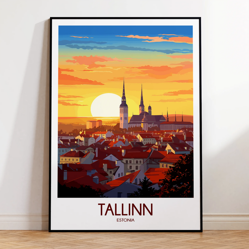 Tallinn Souvenir Poster Print