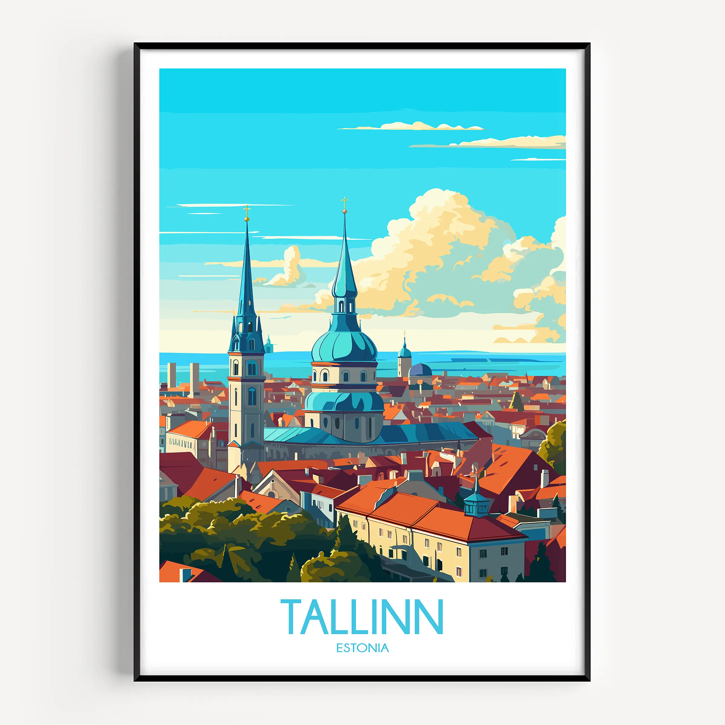 Tallinn Souvenir Poster Print