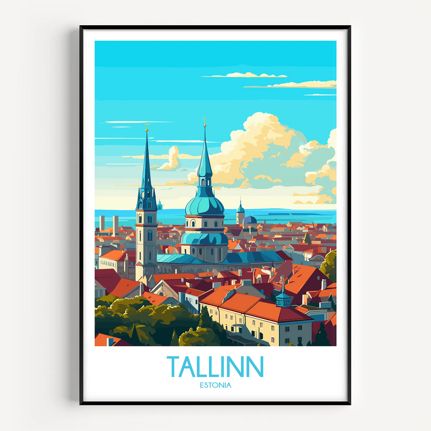 Tallinn Souvenir Poster Print