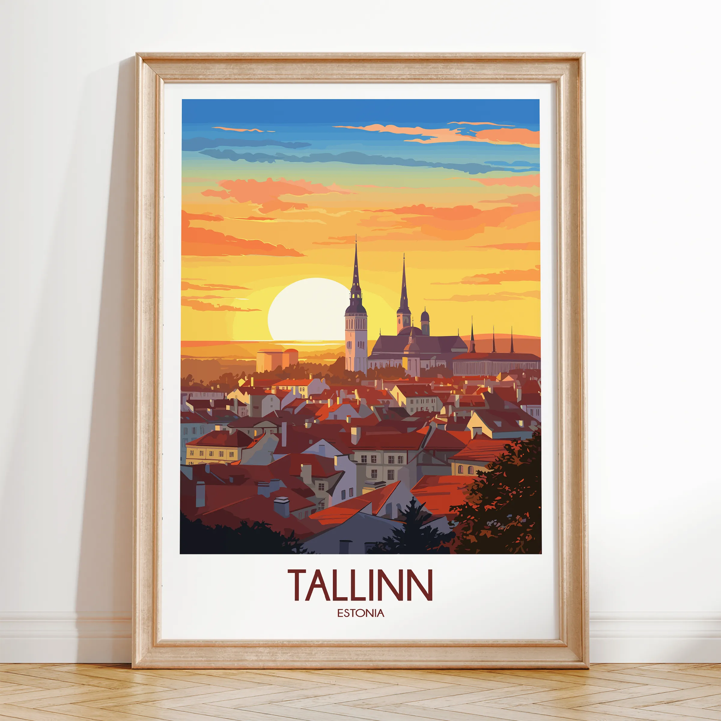 Tallinn Vintage Style Print