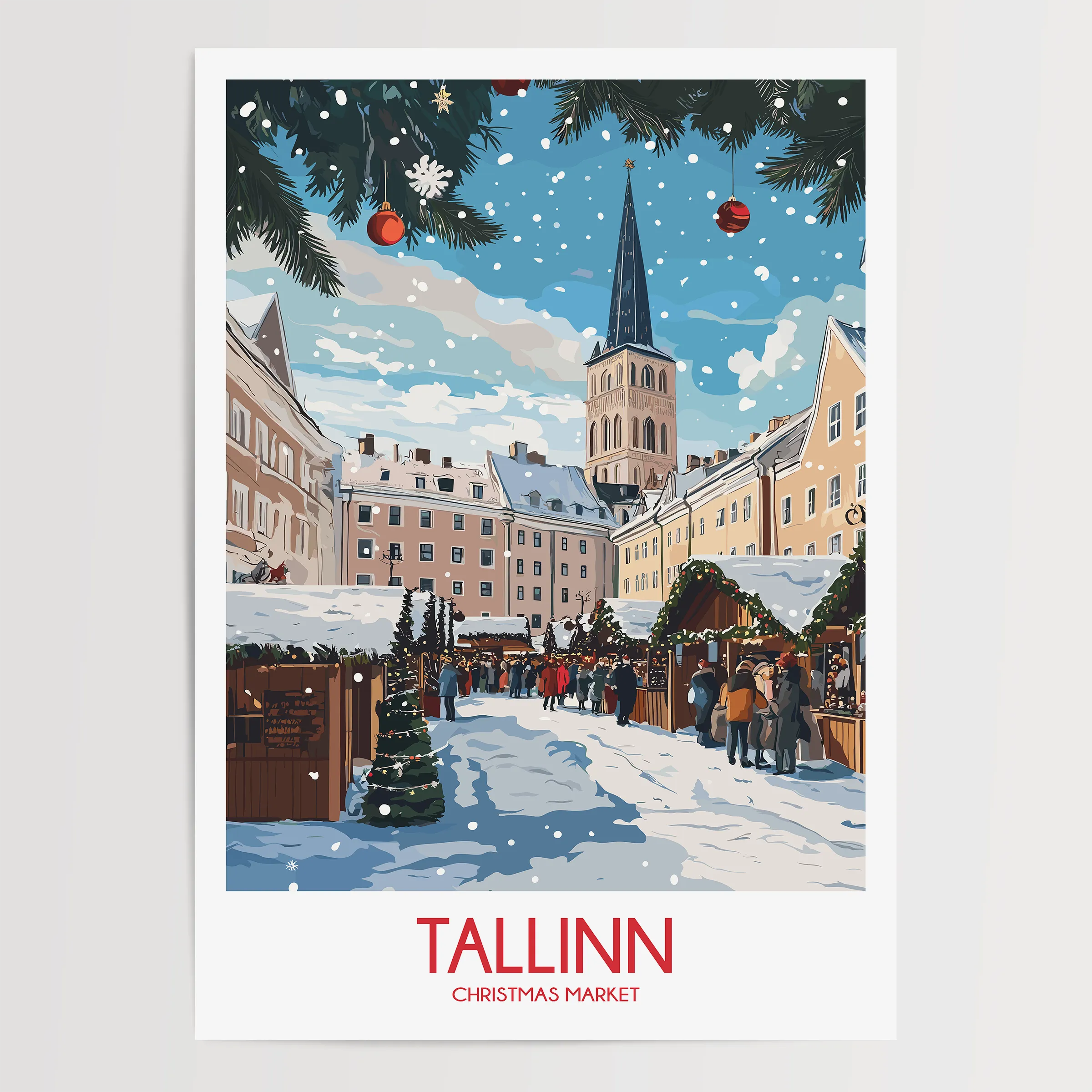 Tallinn Vintage Style Print