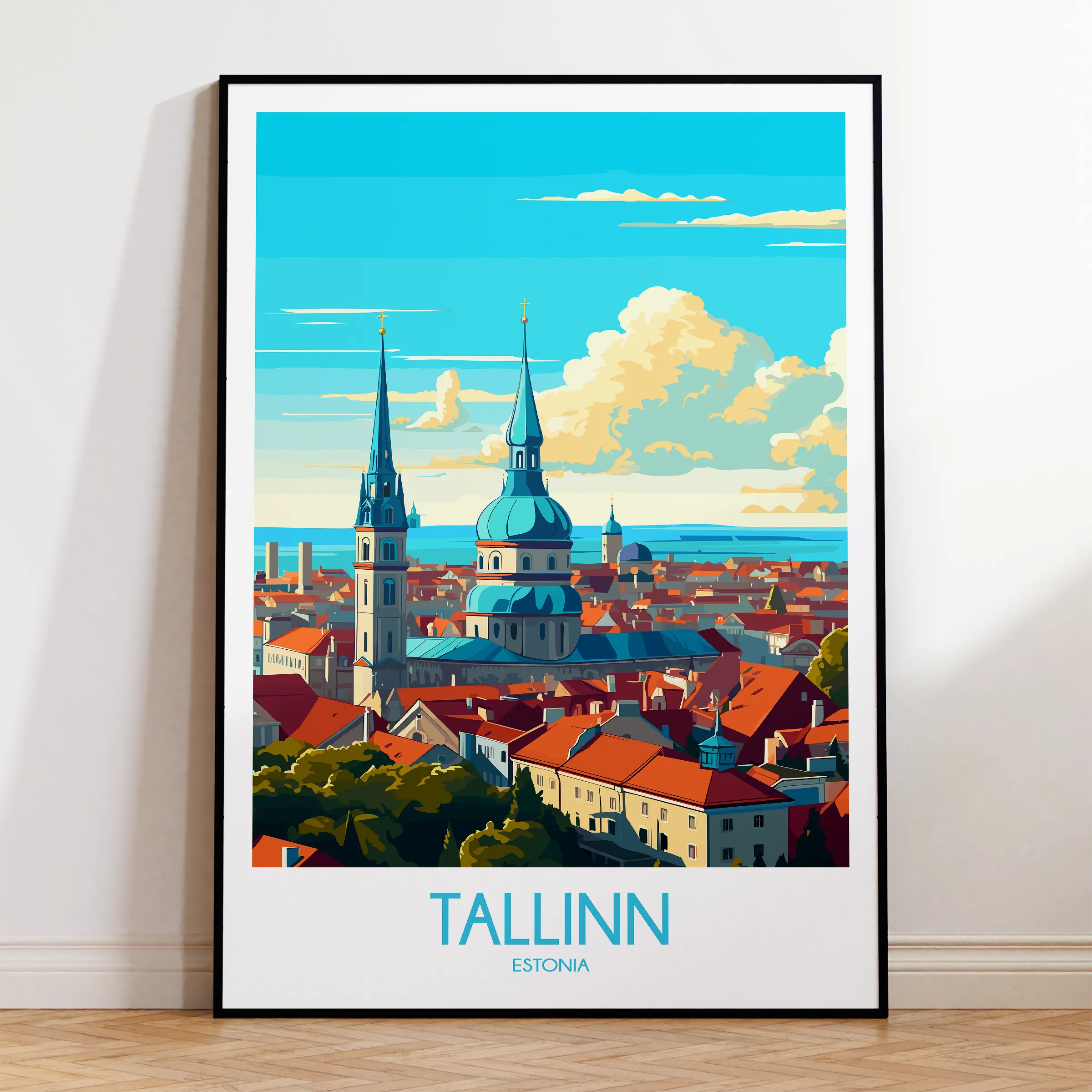 Tallinn Vintage Style Print