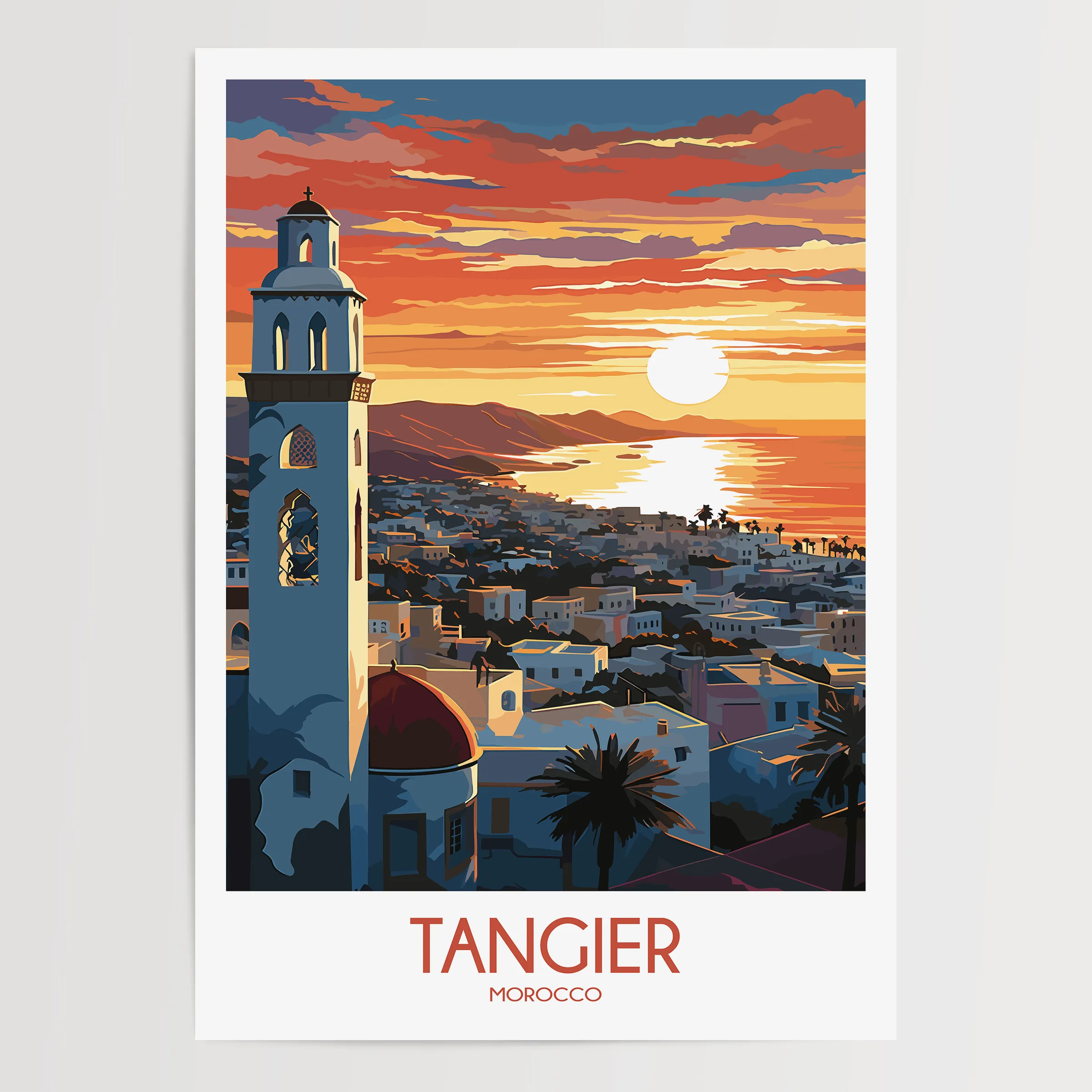 Tangier Retro Travel Illustration