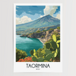 Taormina Modern Travel Poster