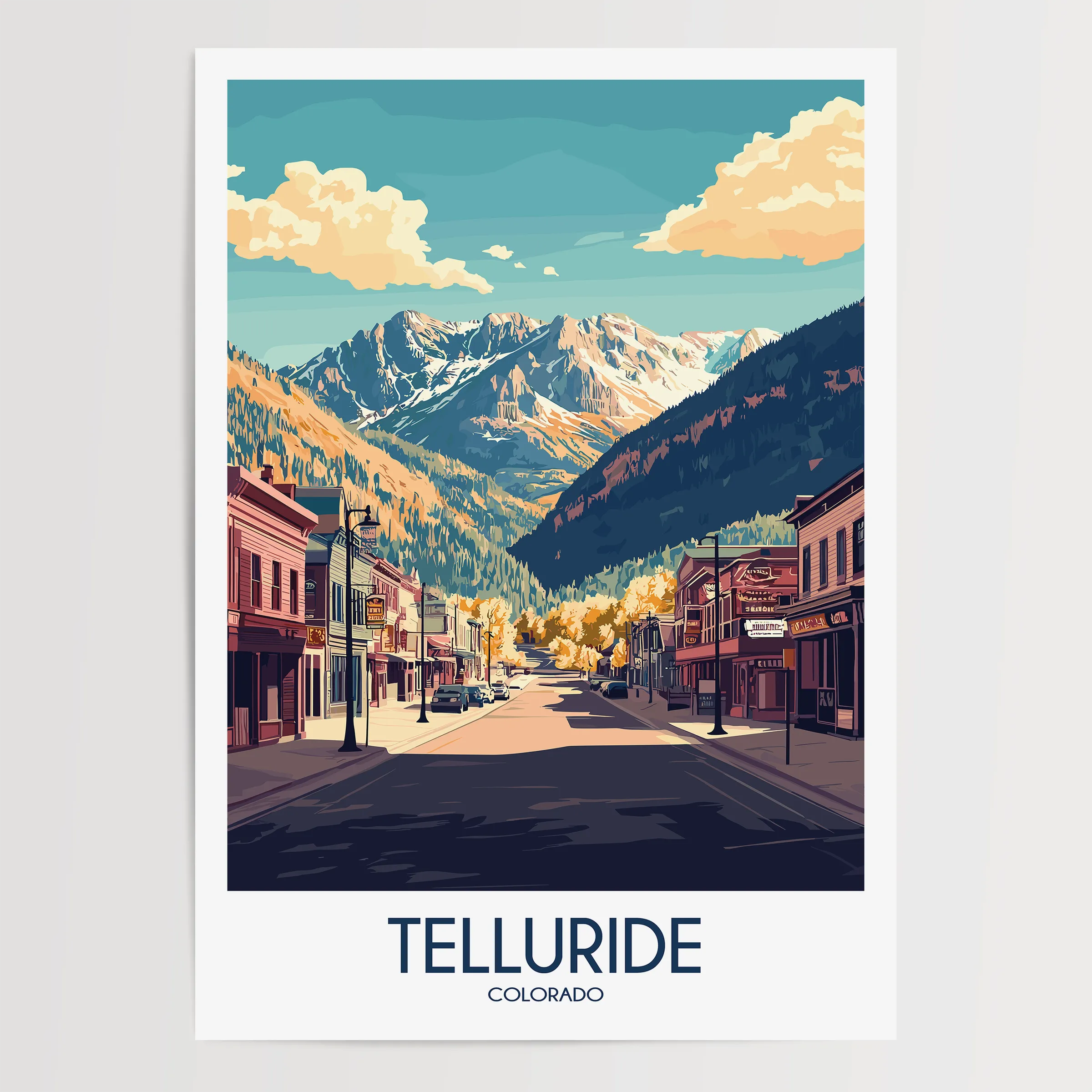 Telluride Modern Travel Poster