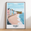 Tenby Modern Travel Poster