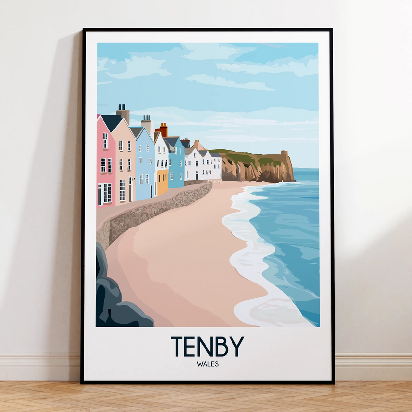 Tenby Modern Travel Poster