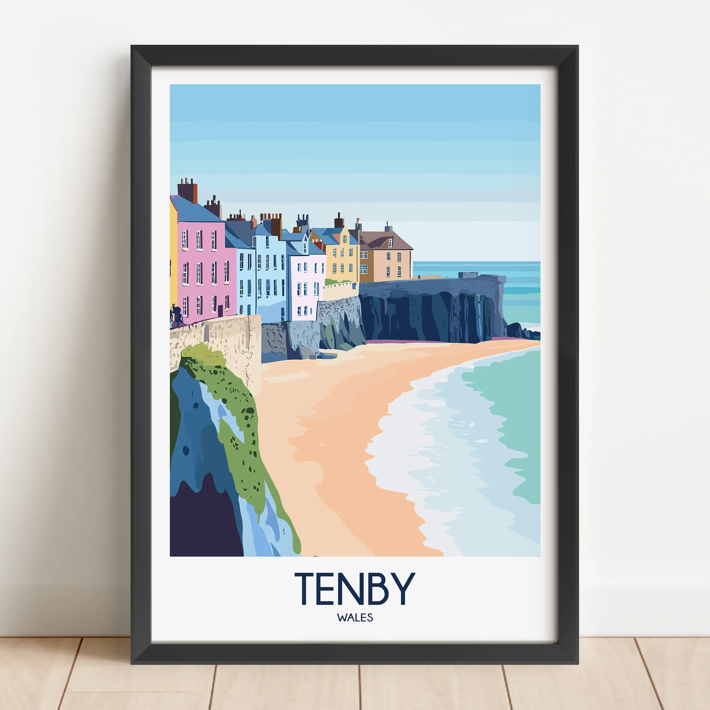 Tenby Souvenir Poster Print