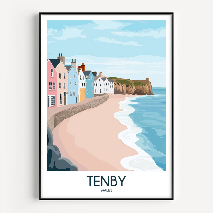 Tenby Souvenir Poster Print